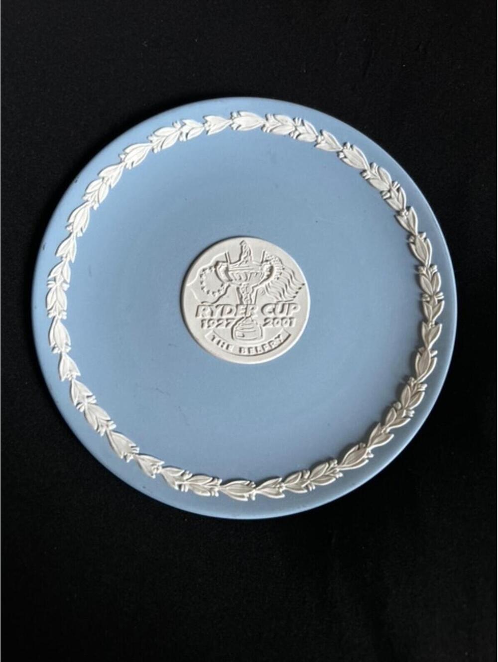 Wedgwood Blue Jasperware Plate Ryder Cup 1997-2001